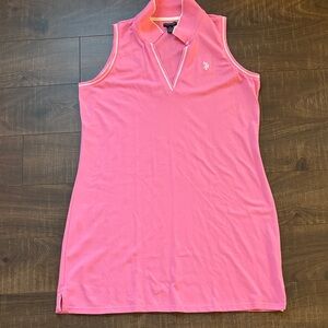 Ralph Lauren Hot Pink Sleeveless Polo Dress